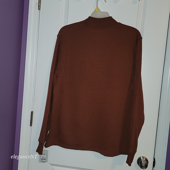 George Men's Quarter Zip Fleece Brown Men's Sz: Large NWT - Picture 6 of 7